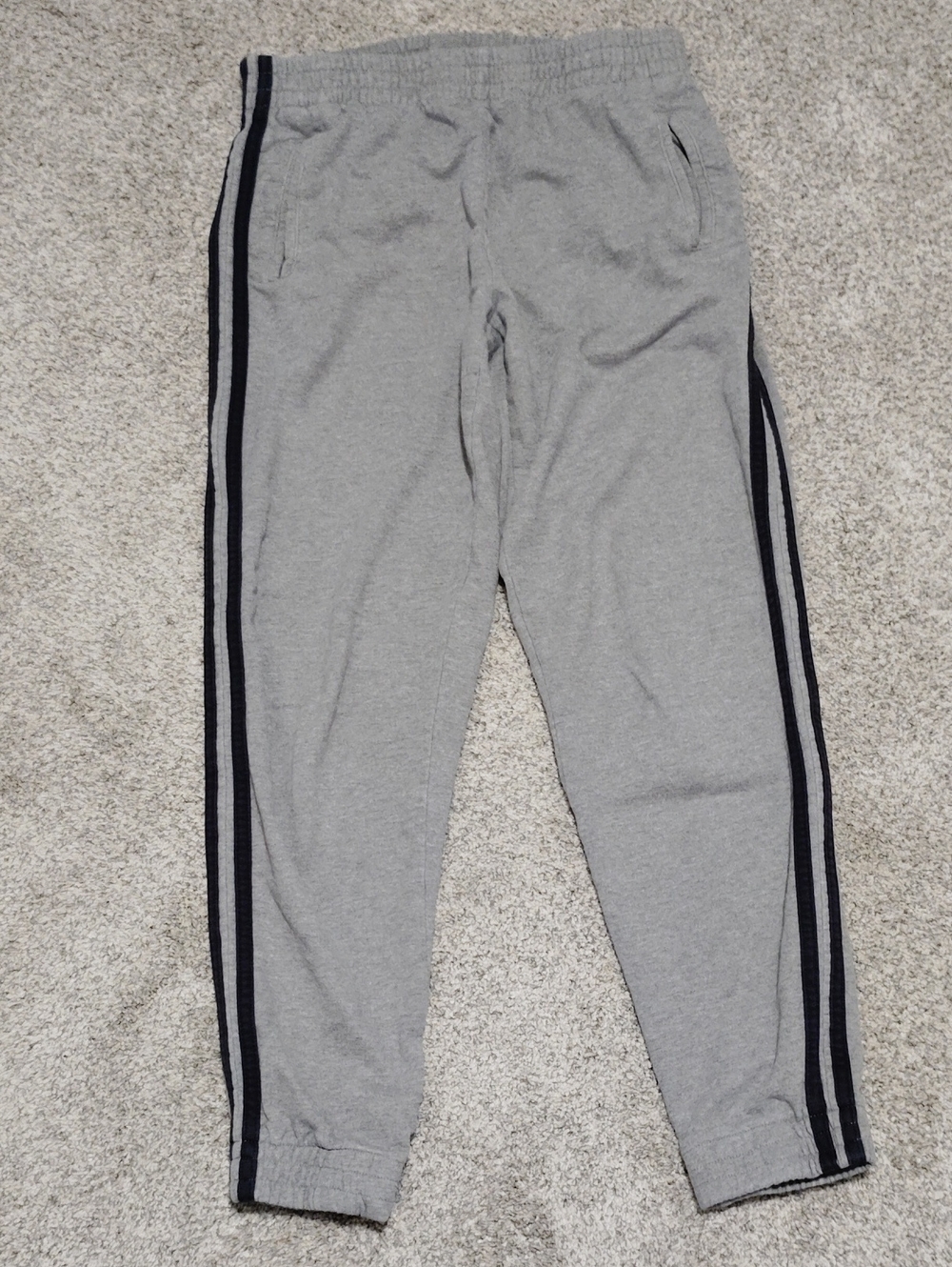 John Galt Brandy Melville Light Gray Joggers with Black Side Stripes